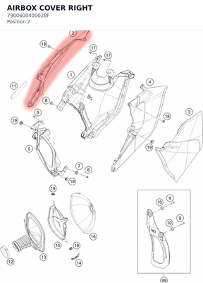 Diagram preview: AIRBOX COVER RIGHT (7900600400028F)