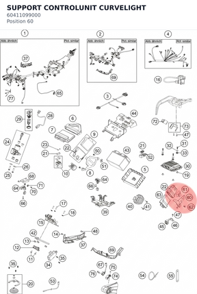 Diagram preview: SUPPORT CONTROLUNIT CURVELIGHT (60411099000)