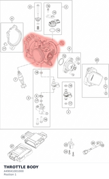 Diagram preview: THROTTLE BODY (A49041001000)
