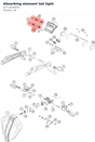 Diagram preview: Absorbing element tail light (61714040050)