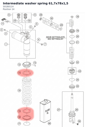 Diagram preview: Intermediate washer spring 61,7x78x1,5 (50180114)