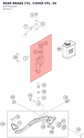 Diagram preview: REAR BRAKE CYL. COVER CPL. 04 (54813062100)