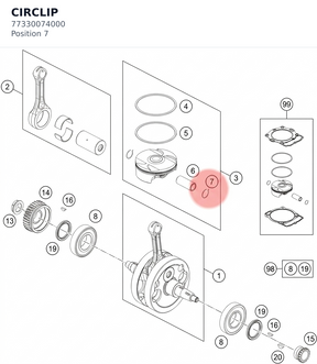 Diagram preview: CIRCLIP (77330074000)