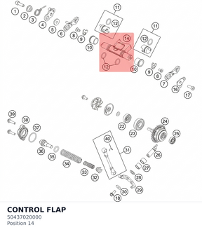 Diagram preview: CONTROL FLAP (50437020000)