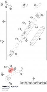 Diagram preview: DAMPING RUBBER (54605068000)