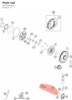 Diagram preview: Push rod (50532054000)