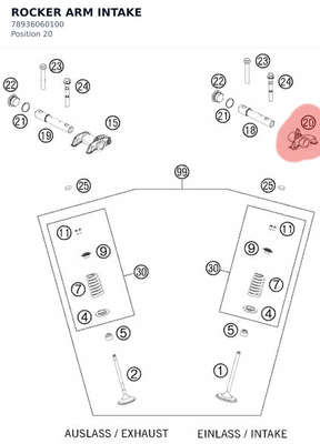 Diagram preview: ROCKER ARM INTAKE (78936060100)