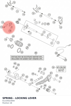 Diagram preview: SPRING - LOCKING LEVER (61234023000)