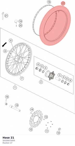 Diagram preview: Hose 21 (50309075000)
