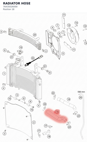 Diagram preview: RADIATOR HOSE (76435026000)