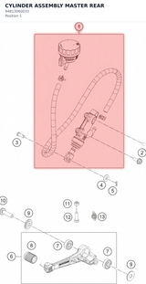 Diagram preview: CYLINDER ASSEMBLY MASTER REAR (94813060033)
