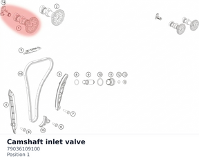 Diagram preview: Camshaft inlet valve (79036109100)