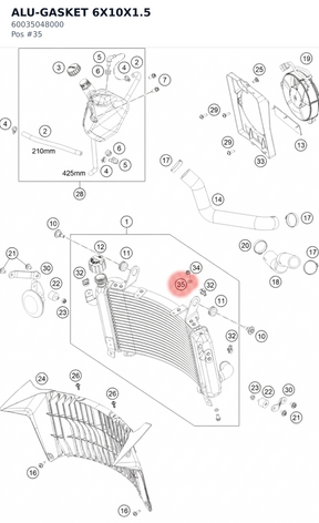 Diagram preview: ALU-GASKET 6X10X1.5 (60035048000)