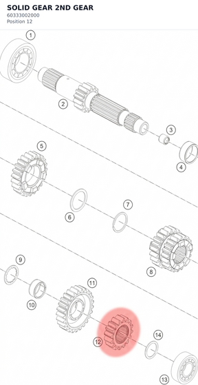 Diagram preview: SOLID GEAR 2ND GEAR (60333002000)