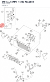 Diagram preview: SPECIAL SCREW M6X12 FLANGED (90135074000)