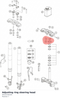 Diagram preview: Adjusting ring steering head (90101036100)