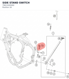 Diagram preview: SIDE STAND SWITCH (79611045000)