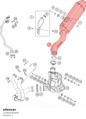 Diagram preview: silencer (C64605083000)