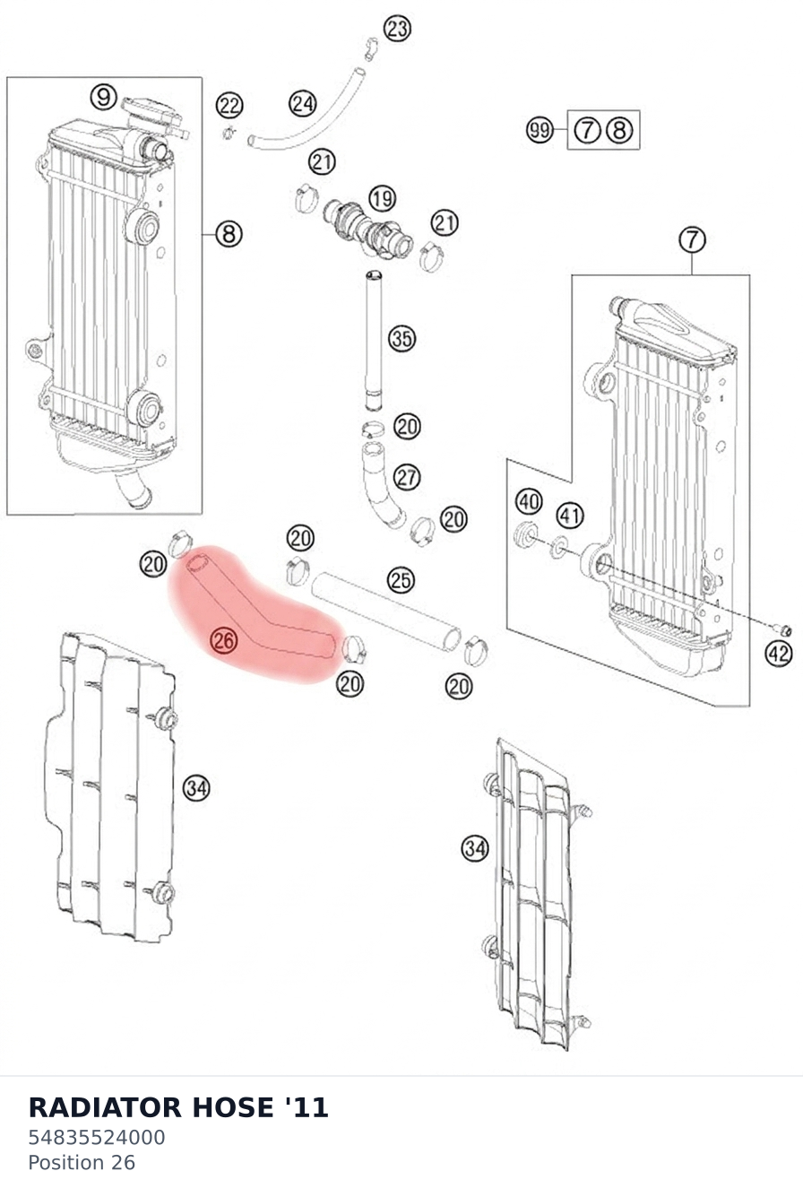Diagram preview: RADIATOR HOSE              '11 (54835524000)