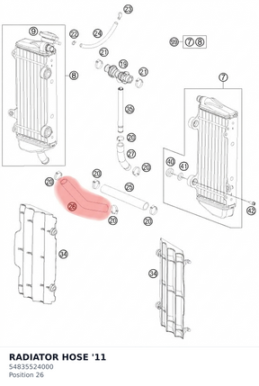 Diagram preview: RADIATOR HOSE              '11 (54835524000)