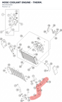 Diagram preview: HOSE COOLANT ENGINE - THERM. (90235025000)