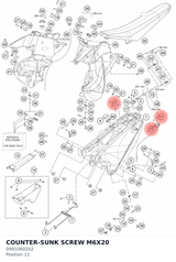 Diagram preview: COUNTER-SUNK SCREW M6X20 (0991060202)