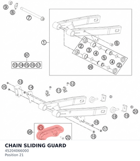 Diagram preview: CHAIN SLIDING GUARD (45204066000)