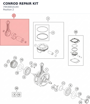 Diagram preview: CONROD REPAIR KIT (79430015144)