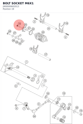 Diagram preview: BOLT SOCKET M6X1 (J900000602013)