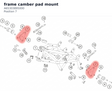 Diagram preview: frame camber pad mount (A65303895000)