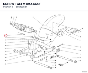 SCREW TCEI M10X1.5X45 60N102587 diagram position