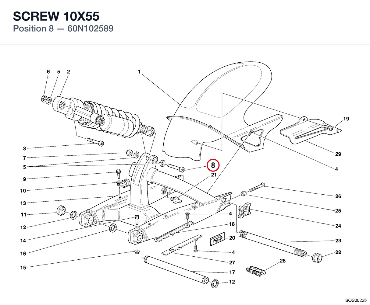 SCREW 10X55