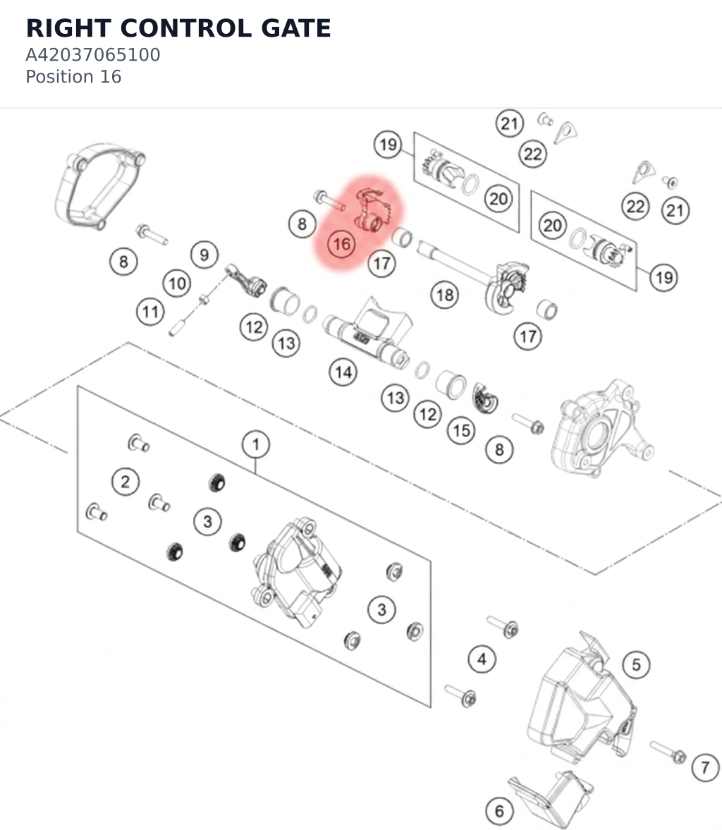 Diagram preview: RIGHT CONTROL GATE (A42037065100)
