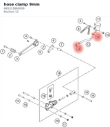Diagram preview: hose clamp 9mm (A65313869009)