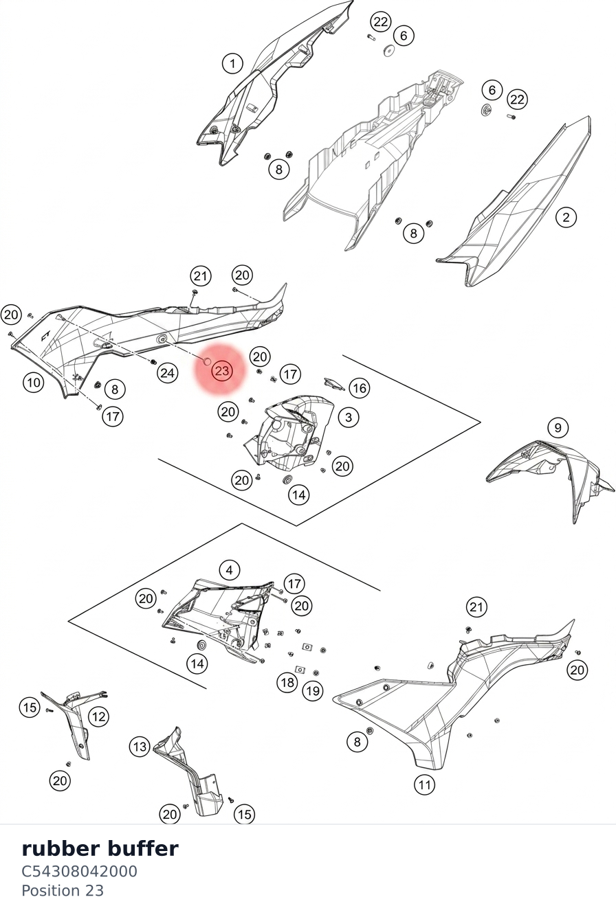 Diagram preview: rubber buffer (C54308042000)