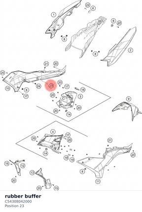 Diagram preview: rubber buffer (C54308042000)