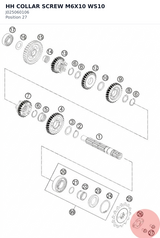 Diagram preview: HH COLLAR SCREW M6X10 WS10 (J025060106)