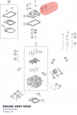 Diagram preview: ENGINE VENT HOSE (A49030087000)