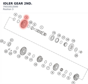 Diagram preview: IDLER GEAR 2ND. (79333512000)