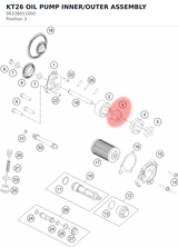 Diagram preview: KT26 OIL PUMP INNER/OUTER ASSEMBLY (96338011000)
