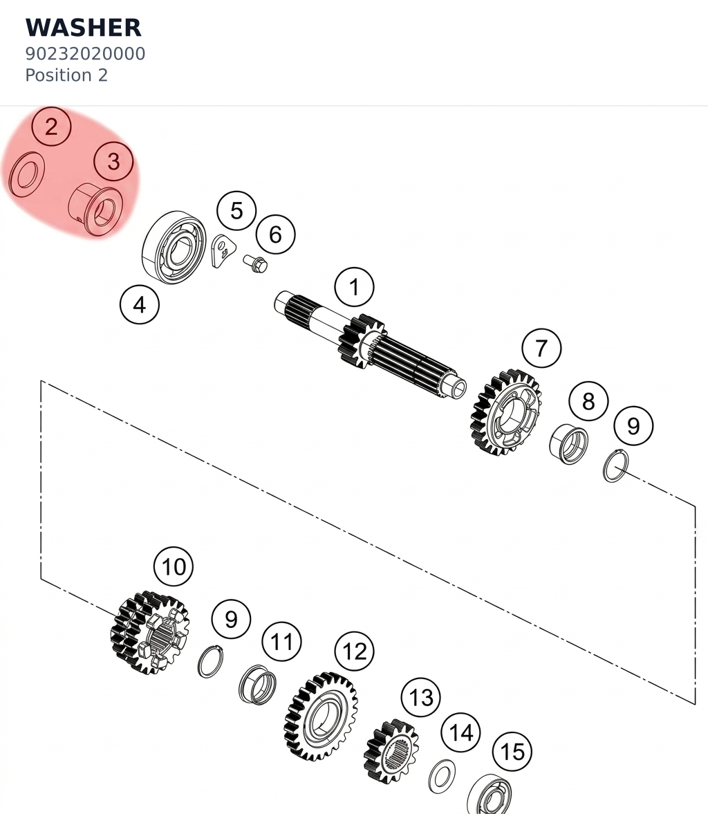 Diagram preview: WASHER (90232020000)