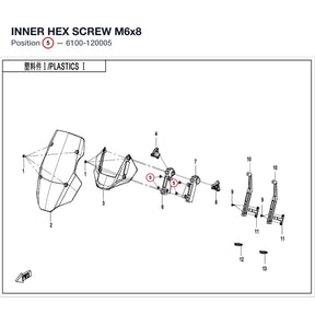 INNER HEX SCREW M6x8 product image