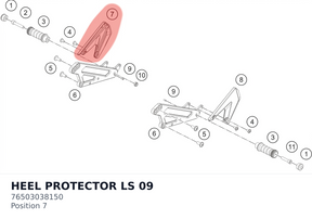 Diagram preview: HEEL PROTECTOR LS          09 (76503038150)