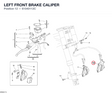 LEFT FRONT BRAKE CALIPER 61040112C diagram position