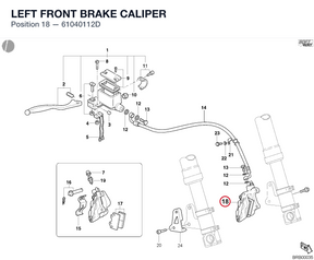 LEFT FRONT BRAKE CALIPER