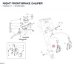 RIGHT FRONT BRAKE CALIPER 61040122C diagram position