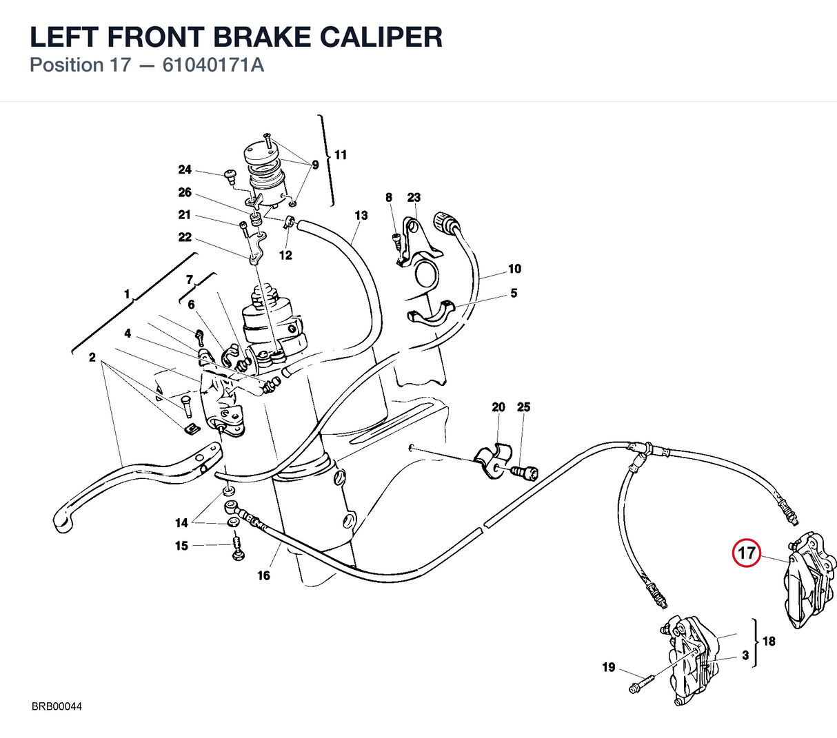 LEFT FRONT BRAKE CALIPER