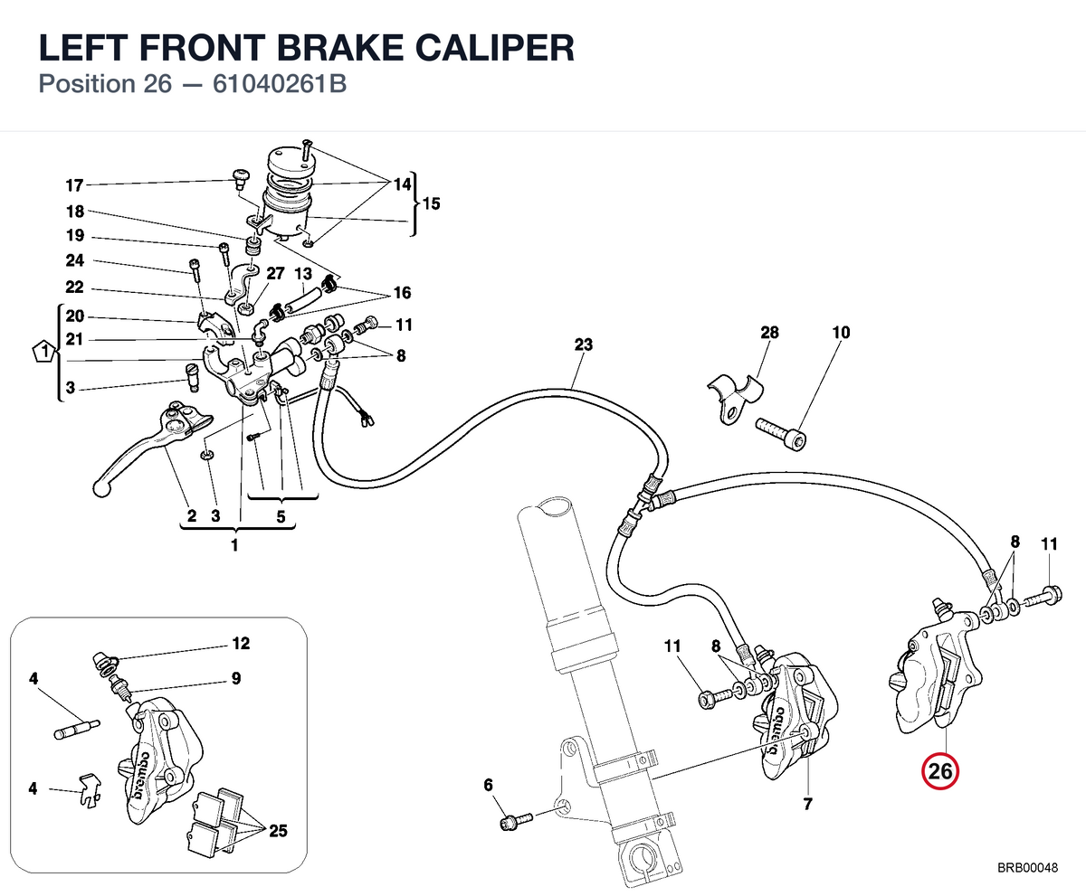 LEFT FRONT BRAKE CALIPER