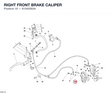 RIGHT FRONT BRAKE CALIPER 61040283A diagram position