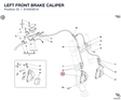 LEFT FRONT BRAKE CALIPER 61040301A diagram position